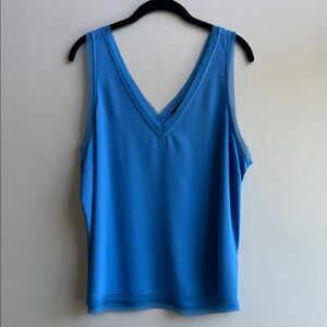 Halogen Sky Blue V-Neck Tank Top